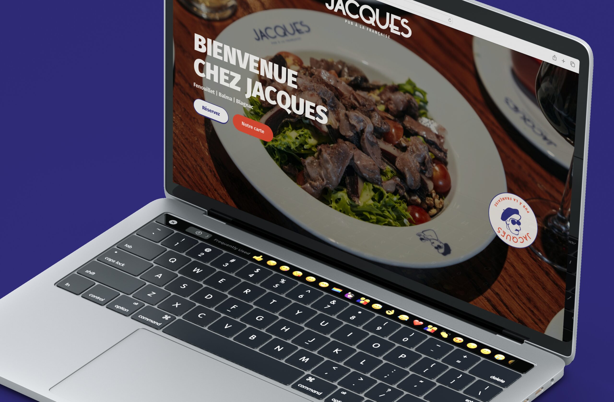 Agence YE identité visuelle et site web Jacques restaurant